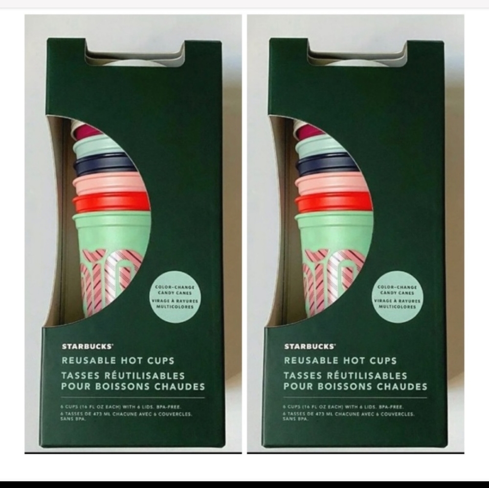 Starbucks holiday candy cane color changing hot cups